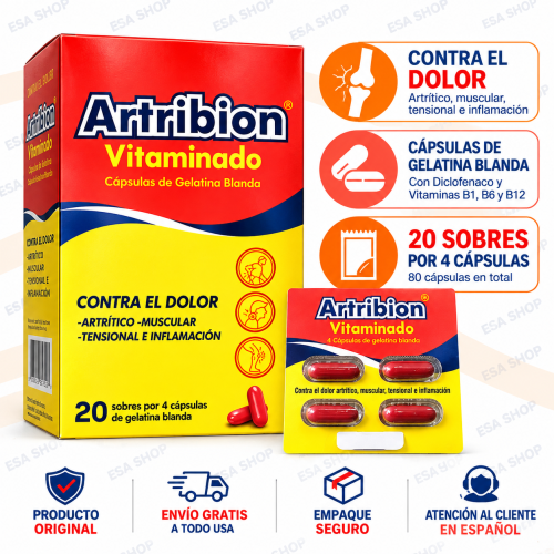 ARTRIBION VITAMINADO – 80 CÁPSULAS (20 SOBRES X 4)