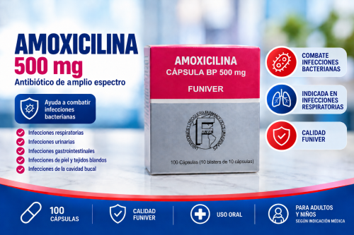 AMOXICILINA  500MG X 100 CAPSULAS