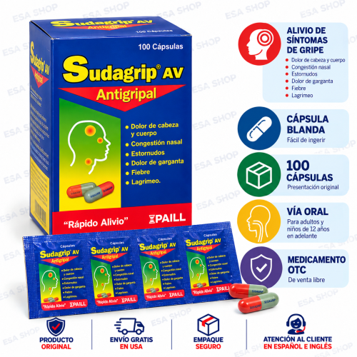 SUDAGRIP ANTIGRIPAL – 100 CÁPSULAS