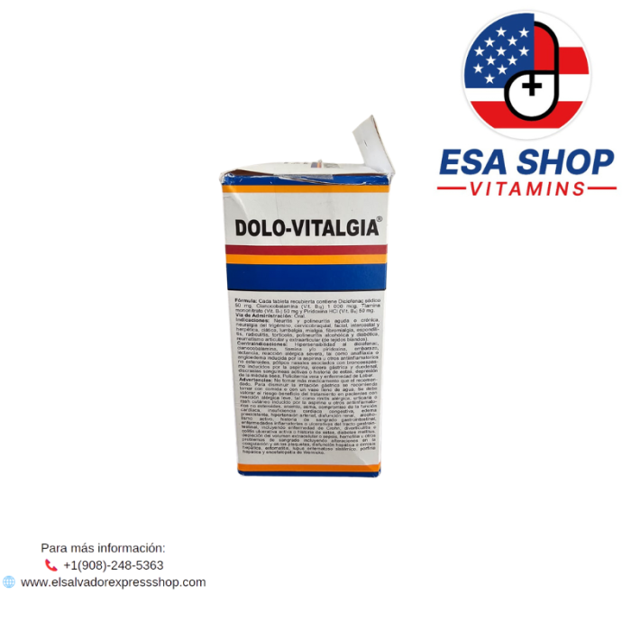 DOLO-VITALGIA X 100 TABLETAS - Imagen 3