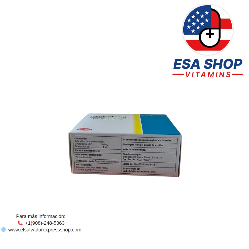 METOCARBAMOL 500 MG – 100 TABLETAS - Imagen 2