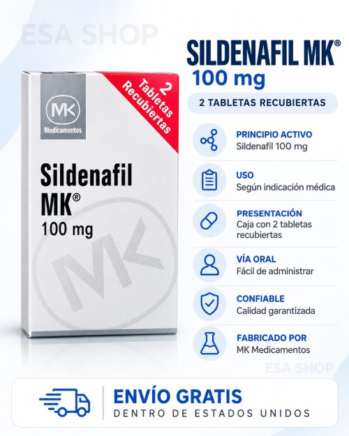 SILDENAFIL MK 100 MG X 2 TABLETAS